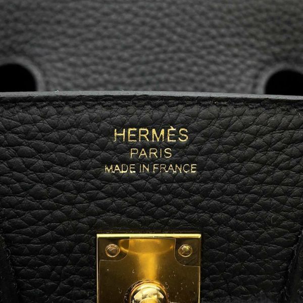 エルメス バーキン25 ブラック/ゴールド金具 トゴ W刻印 HERMES Birkin ハンドバッグ 黒