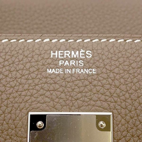 エルメス バーキン30 エトゥープ/シルバー金具 トゴ W刻印 HERMES Birkin ハンドバッグ