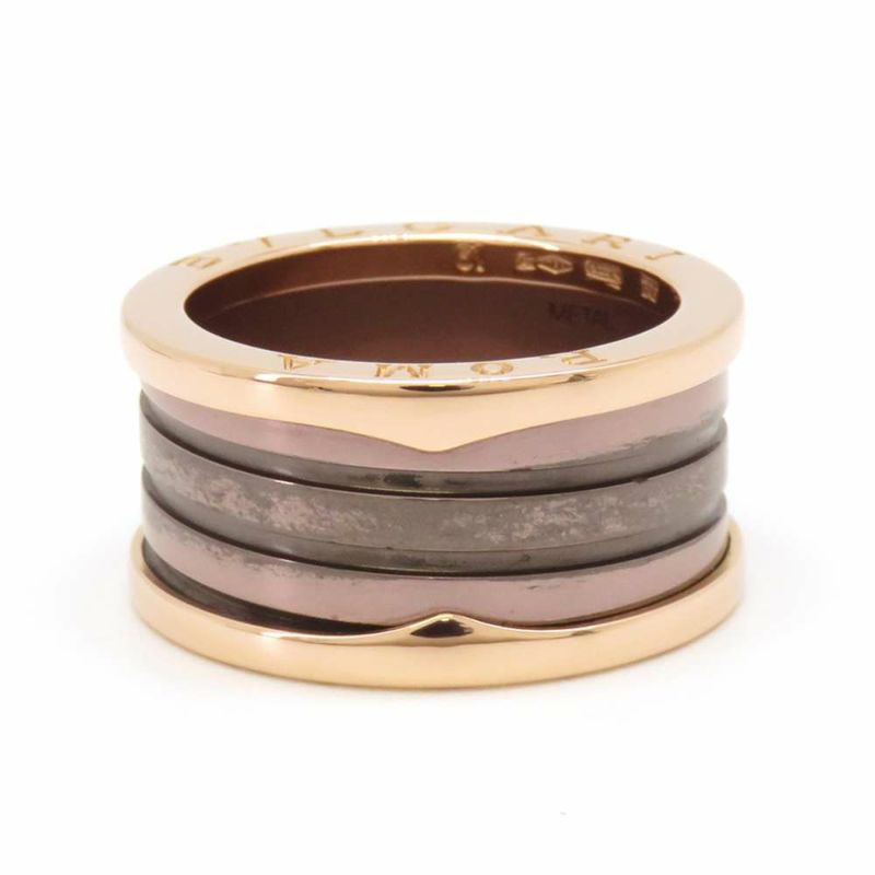 ブルガリ リング ビーゼロワン B-zero1 4バンド K18PGピンクゴールド ブロンズセラミック サイズ61 BVLGARI 指輪