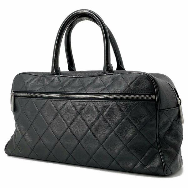 シャネル ハンドバッグ マトラッセ キャビアスキン A15685 CHANEL バッグ ミニボストン ボウリングバッグ 黒