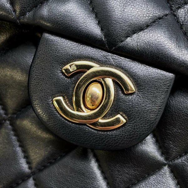 シャネル チェーンショルダーバッグ ミニ マトラッセ ココマーク シングルチェーン ラムスキン A01115 CHANEL 黒