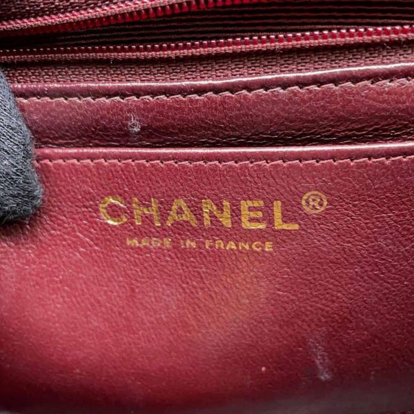 シャネル チェーンショルダーバッグ ミニ マトラッセ ココマーク シングルチェーン ラムスキン A01115 CHANEL 黒