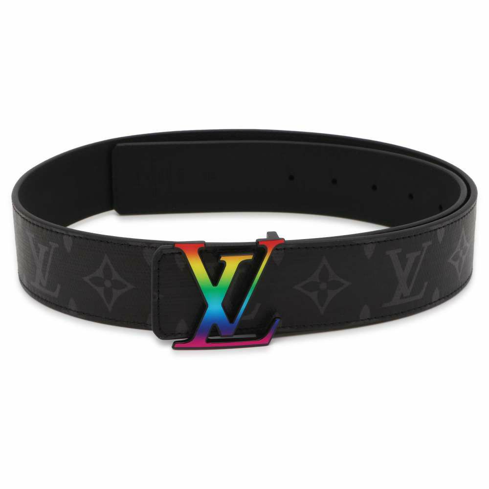 ルイヴィトン サンチュール ダミエグラフィット LVイニシャル 90 黒  