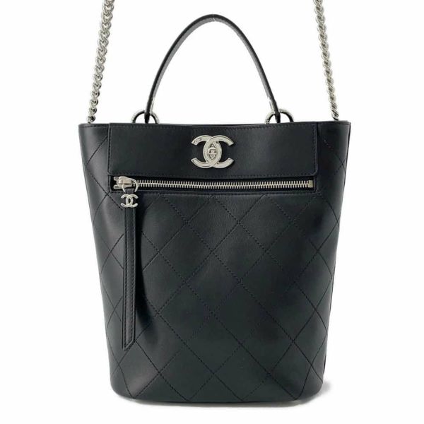 シャネル チェーンショルダーバッグ バケット ココマーク AS0577 CHANEL ハンドバッグ トートバッグ 2way 黒