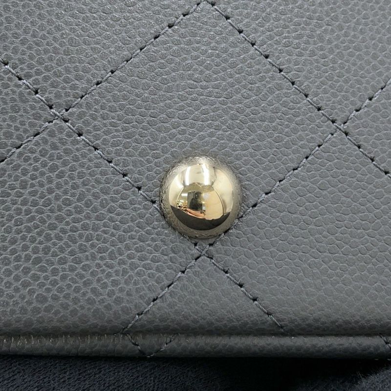 シャネル チェーントートバッグ マトラッセ ココマーク ラージ ショッピングバッグ キャビアスキン A91046 CHANEL