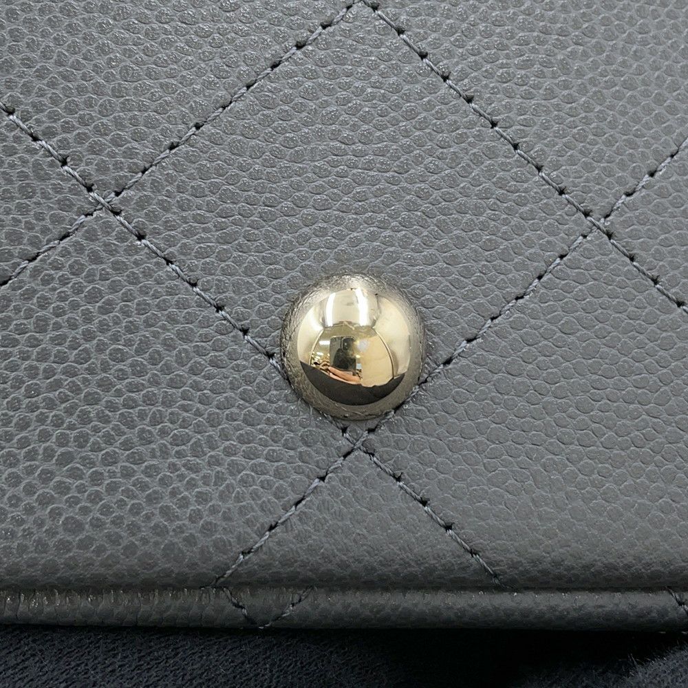 シャネル チェーントートバッグ マトラッセ ココマーク ラージ ショッピングバッグ キャビアスキン A91046 CHANEL