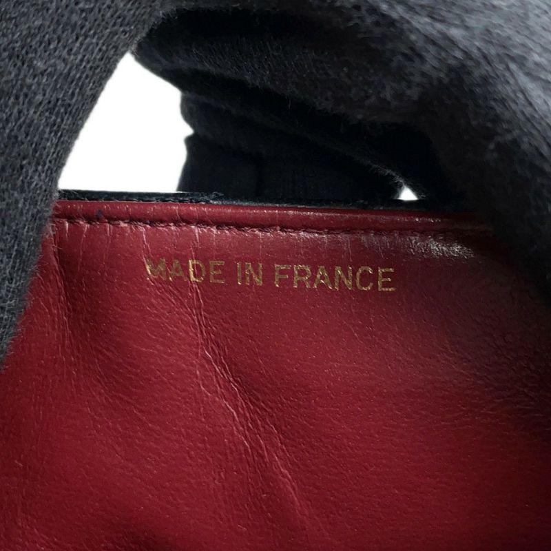 シャネル チェーンショルダーバッグ ココマーク マトラッセ シングルフラップ ラムスキン CHANEL 黒