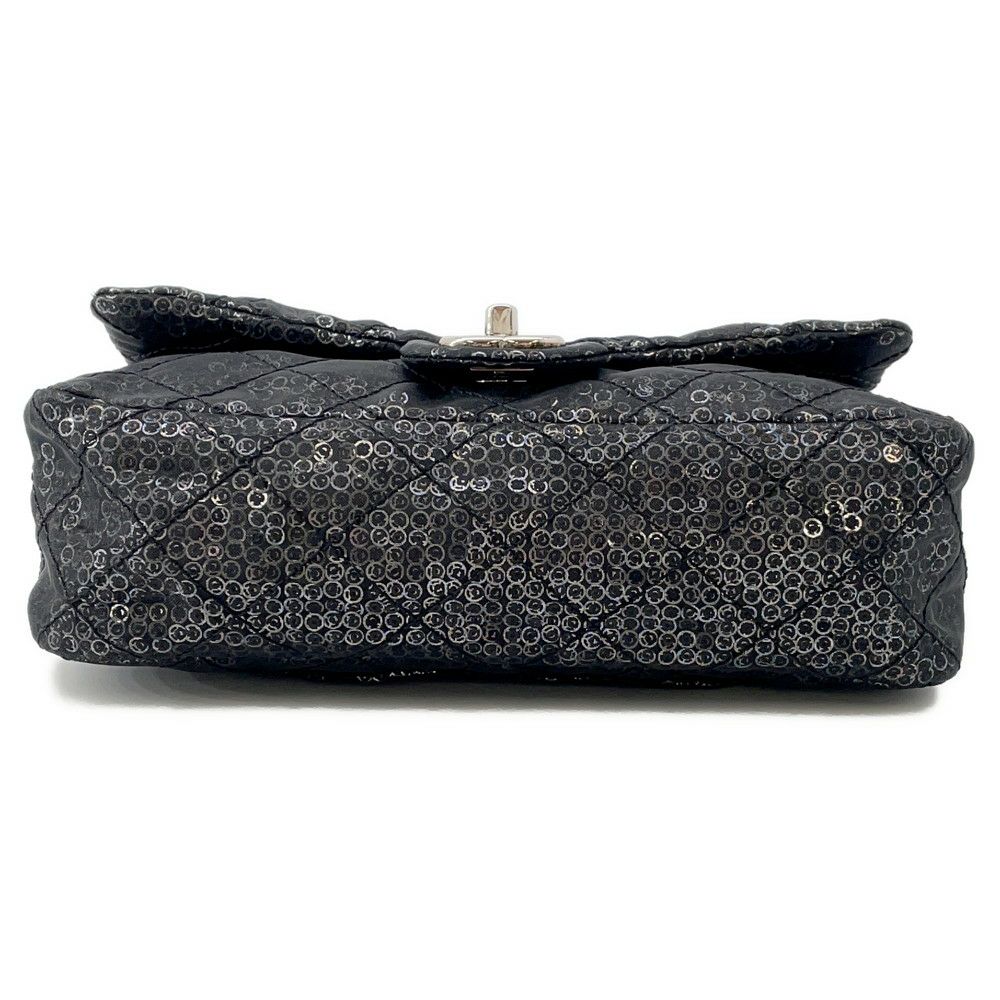 シャネル チェーンショルダーバッグ マトラッセ ココマーク メッシュ スパンコール CHANEL 黒 2way