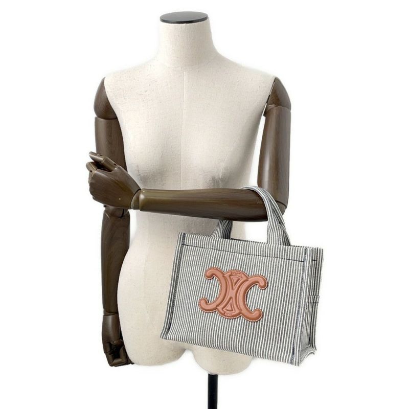 セリーヌ ハンドバッグ カバ タイス スモール キャンバス 199162FU5 CELINE 2way ストライプ