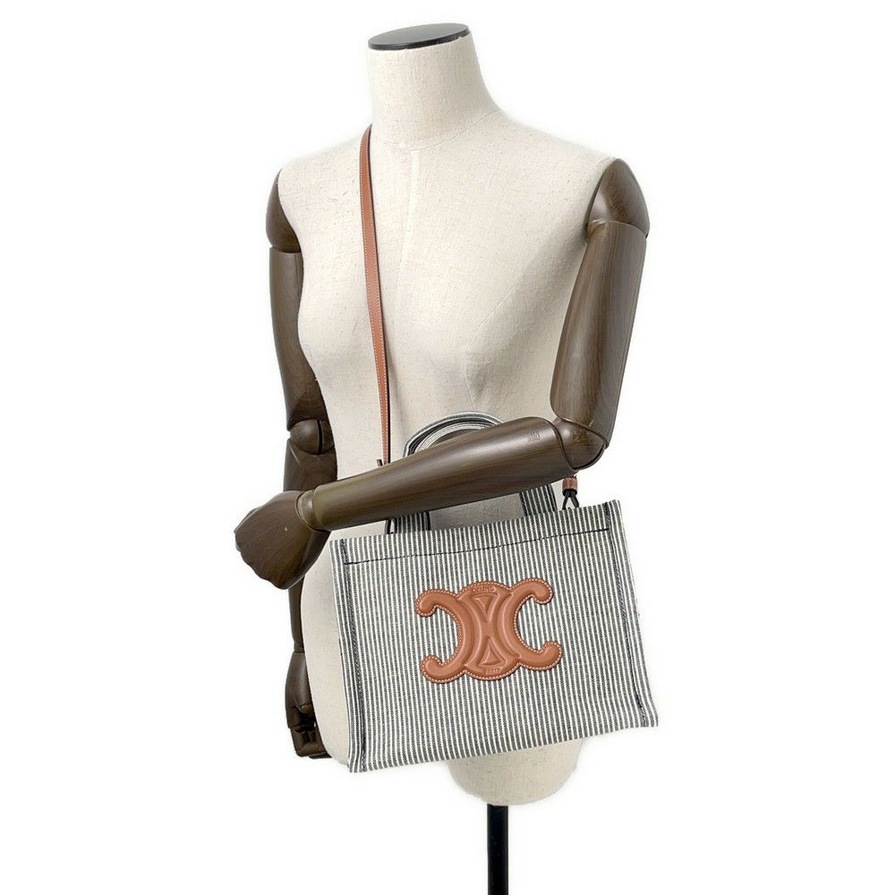 セリーヌ ハンドバッグ カバ タイス スモール キャンバス 199162FU5 CELINE 2way ストライプ