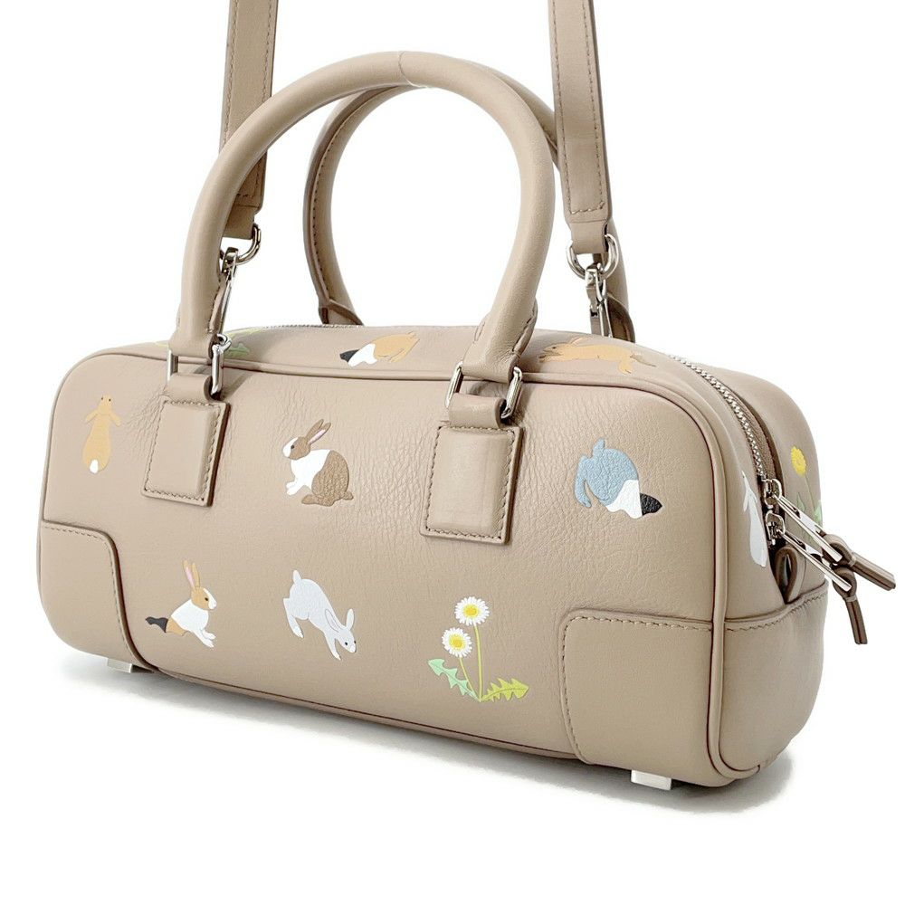 ロエベ ハンドバッグ Suna Fujitaコラボ アマソナ23 クロップド バッグ レザー LOEWE 2way ウサギ