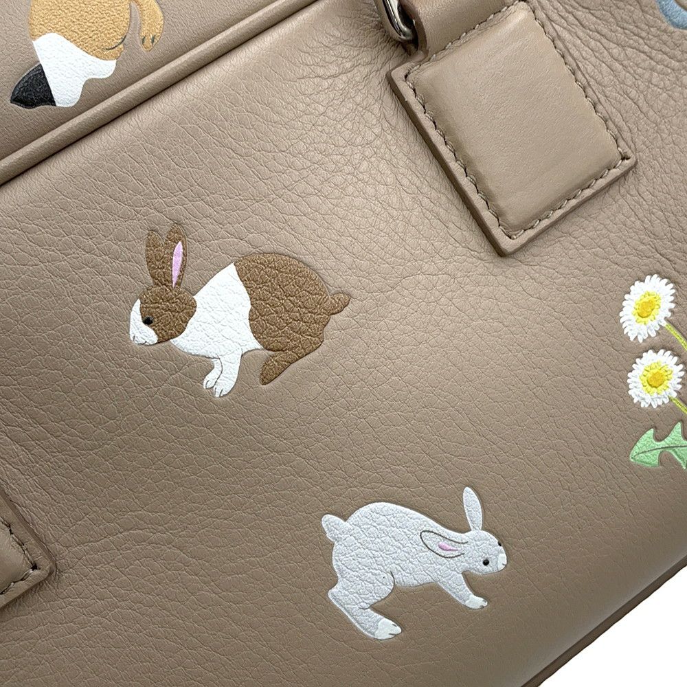 ロエベ ハンドバッグ Suna Fujitaコラボ アマソナ23 クロップド バッグ レザー LOEWE 2way ウサギ