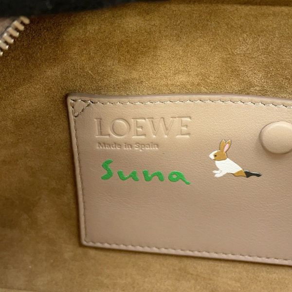 ロエベ ハンドバッグ Suna Fujitaコラボ アマソナ23 クロップド バッグ レザー LOEWE 2way ウサギ