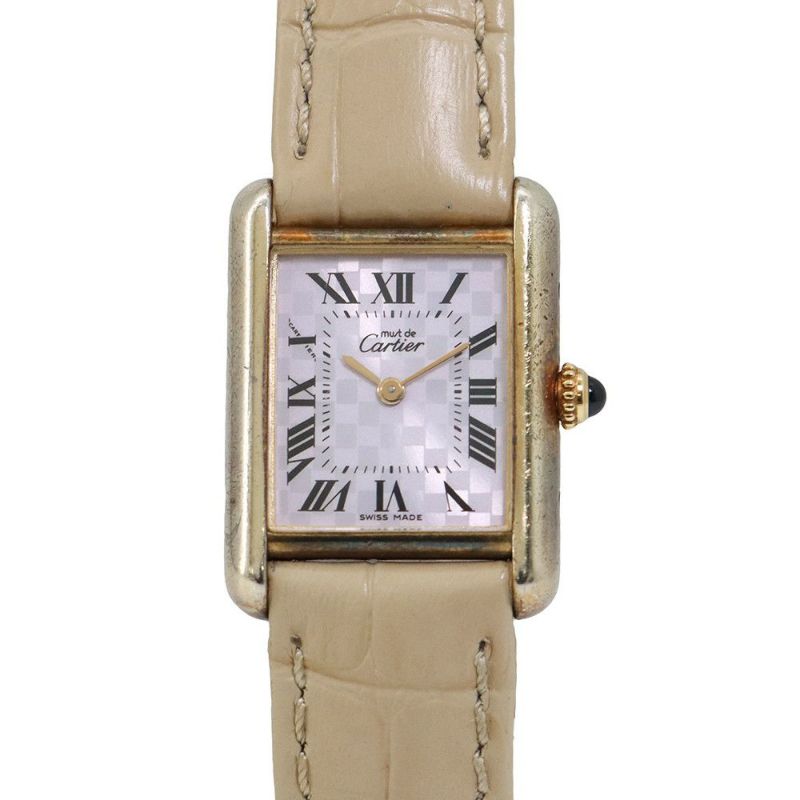 カルティエ タンク マスト SM W1017554 Cartier 腕時計 パープル文字盤 クォーツ