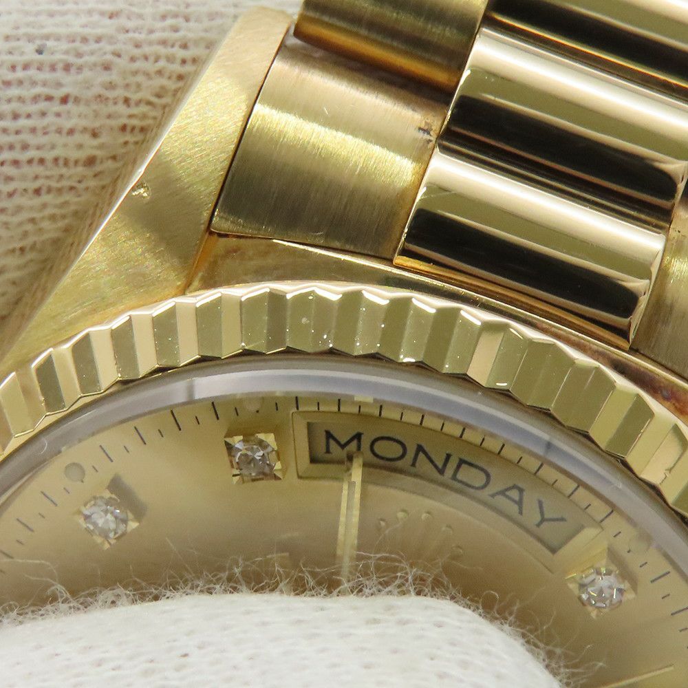ロレックス デイデイト L番 18238 ROLEX 腕時計 シャンパン文字盤 2Pバケットダイヤ 8Pダイヤ
