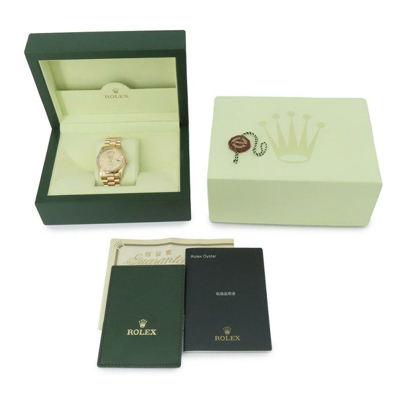 ロレックス デイデイト L番 18238 ROLEX 腕時計 シャンパン文字盤 2Pバケットダイヤ 8Pダイヤ