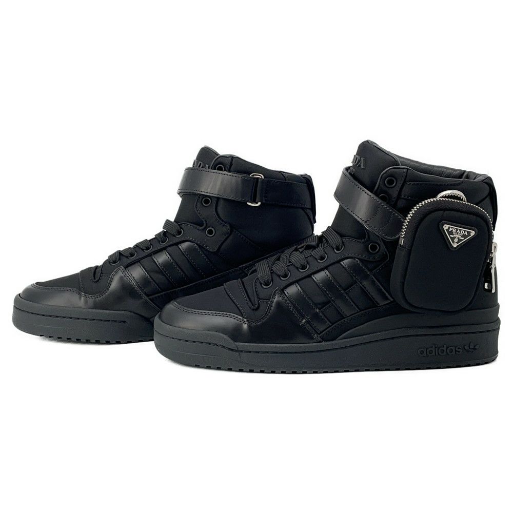 プラダ スニーカー Re-Nylonプラダ×adidas フォーラムハイカット メンズサイズ7 1/2 2TG193 PRADA 黒