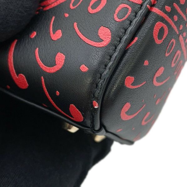 クリスチャン・ディオール ハンドバッグ レディディオール ハートプリント ミニ レザー Christian Dior 2way 黒