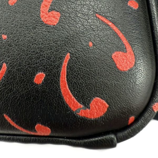 クリスチャン・ディオール ハンドバッグ レディディオール ハートプリント ミニ レザー Christian Dior 2way 黒