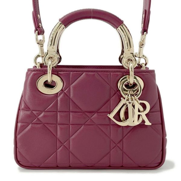 クリスチャン・ディオール ハンドバッグ レディ 95.22 カナージュ ミニ レザー Christian Dior 2way