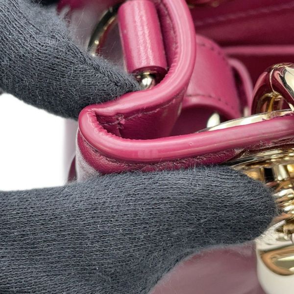 クリスチャン・ディオール ハンドバッグ レディ 95.22 カナージュ ミニ レザー Christian Dior 2way