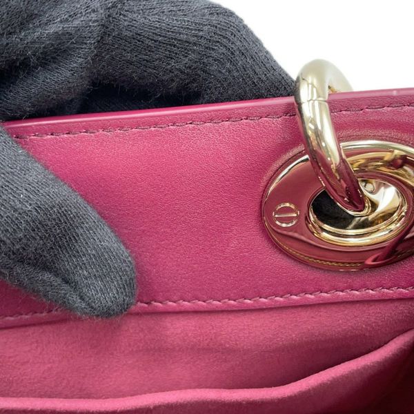 クリスチャン・ディオール ハンドバッグ レディ 95.22 カナージュ ミニ レザー Christian Dior 2way