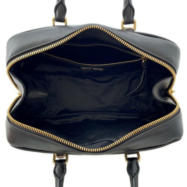 ミュウミュウ ハンドバッグ アルカディ レザー 5BB148 MIUMUU 2way 黒