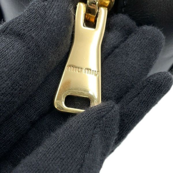 ミュウミュウ ハンドバッグ アルカディ レザー 5BB148 MIUMUU 2way 黒