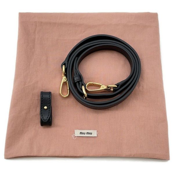 ミュウミュウ ハンドバッグ アルカディ レザー 5BB148 MIUMUU 2way 黒