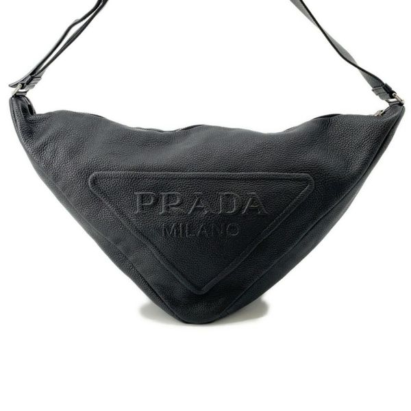 プラダ ショルダーバッグ トライアングルバッグ レザー 2VY007 PRADA 黒