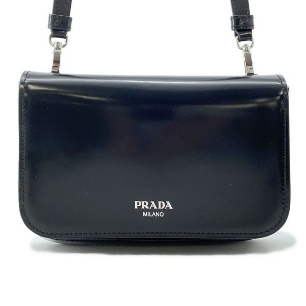 プラダ ハンドバッグ ブラッシュレザー 2VD061 PRADA 黒 ミニバッグ
