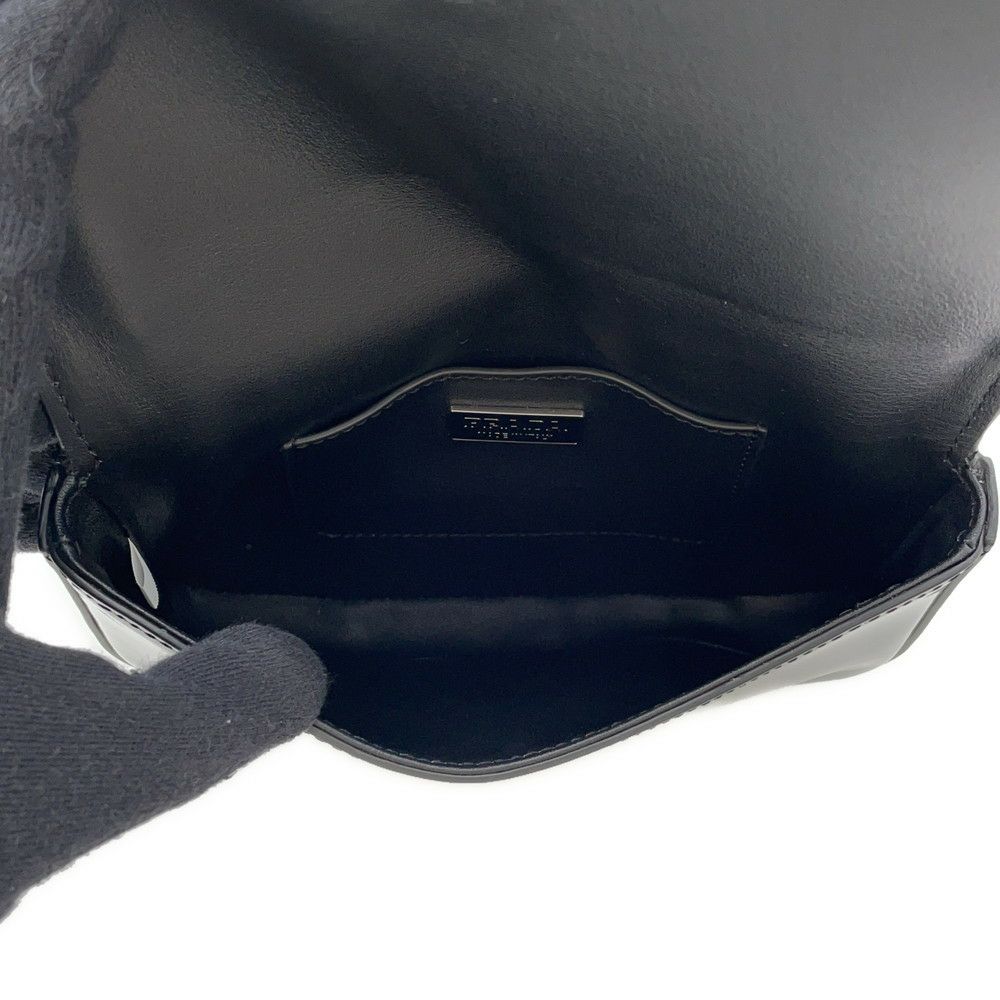 プラダ ハンドバッグ ブラッシュレザー 2VD061 PRADA 黒 ミニバッグ