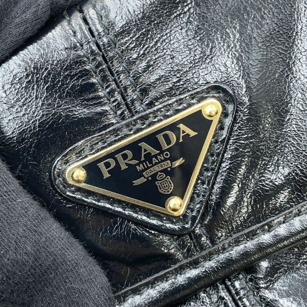 プラダ ショルダーバッグ ミディアム レザー 1BD376 PRADA 黒