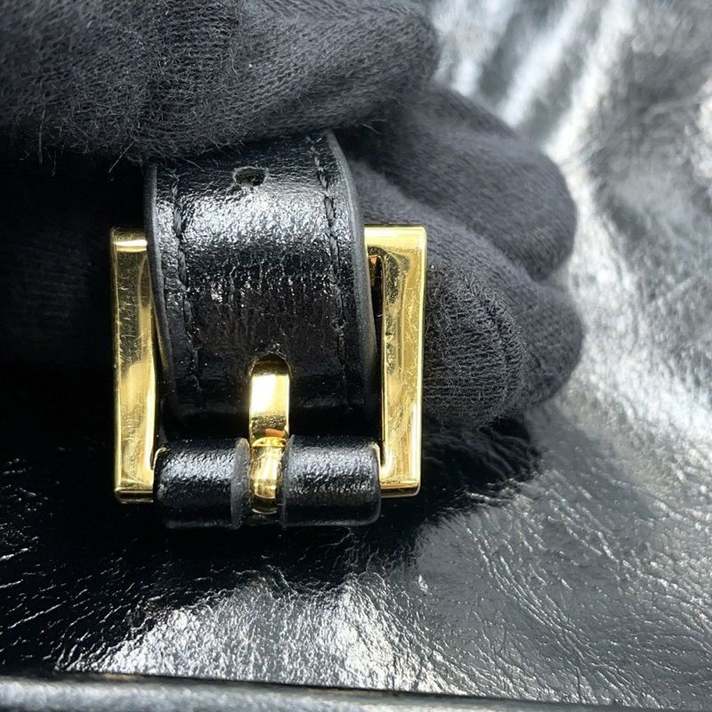 プラダ ショルダーバッグ ミディアム レザー 1BD376 PRADA 黒