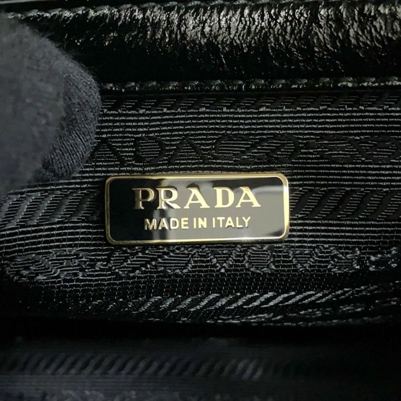 プラダ ショルダーバッグ ミディアム レザー 1BD376 PRADA 黒