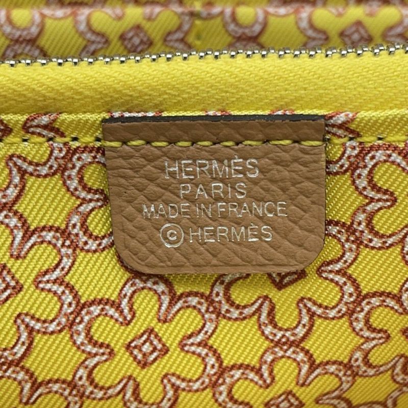 エルメス 長財布 アザップロング シルクイン チャイ/シルバー金具 エプソン U刻印 HERMES 財布