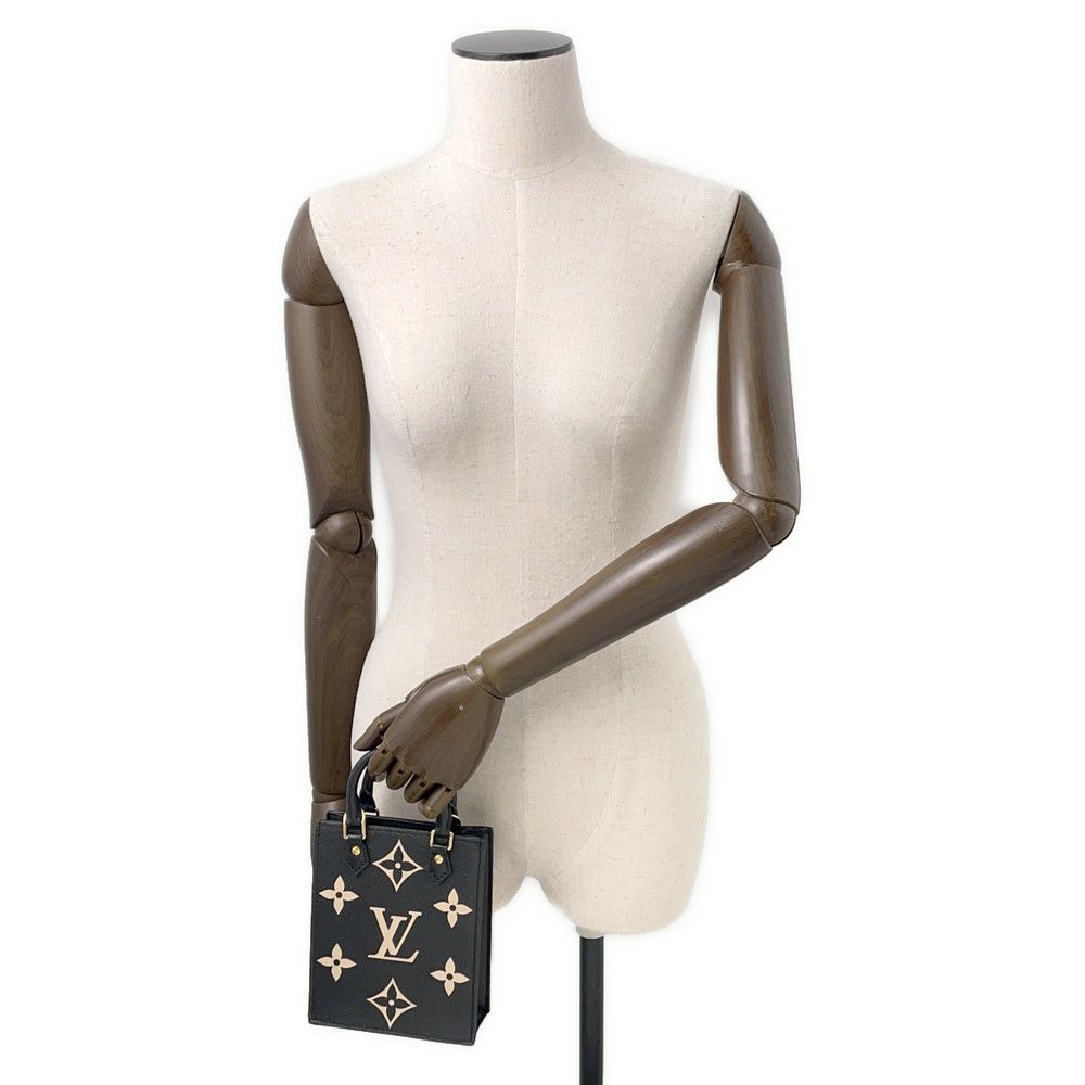 ルイヴィトン ハンドバッグ モノグラム・アンプラント プティット・サックプラ M81416 2wayショルダー ブラック 黒