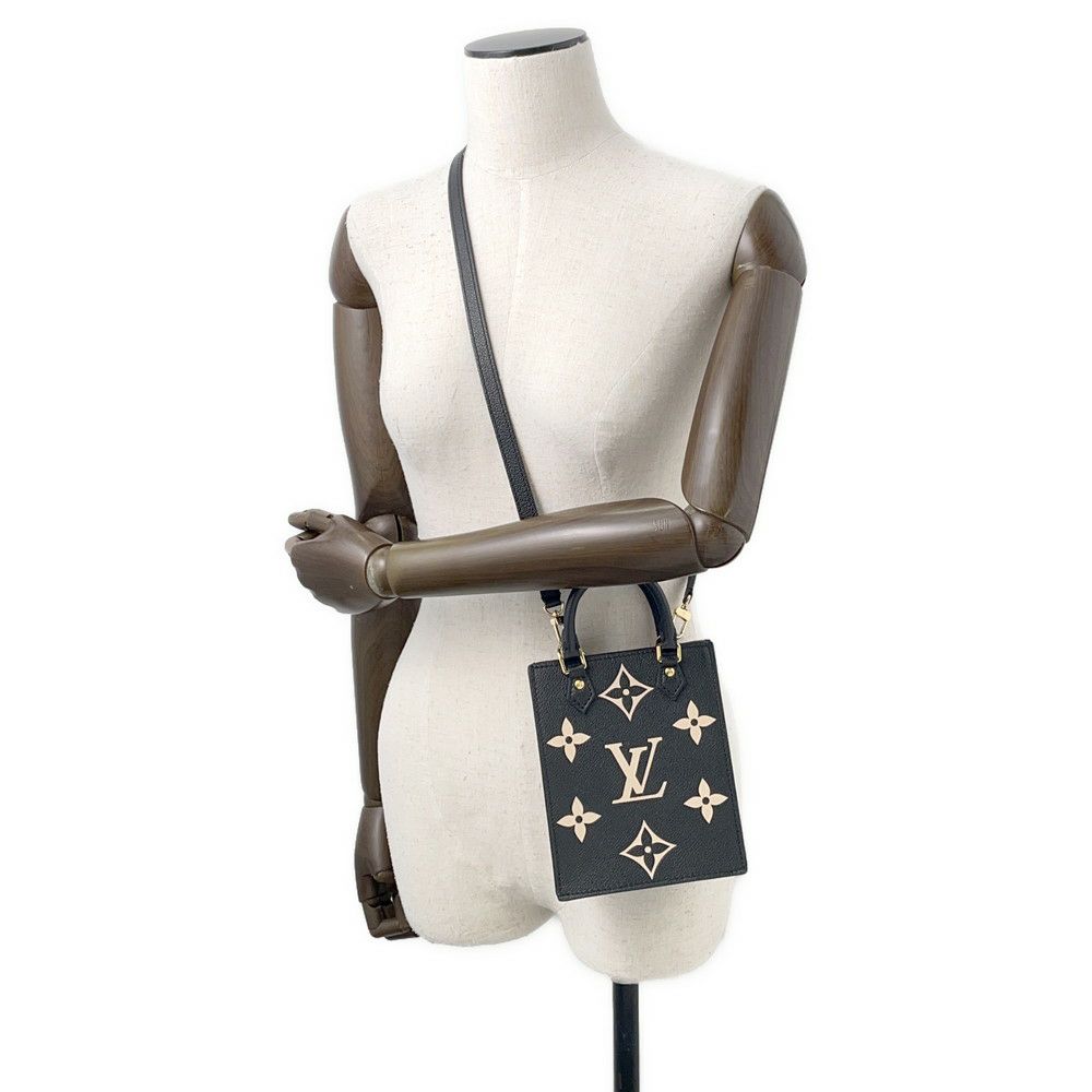 ルイヴィトン ハンドバッグ モノグラム・アンプラント プティット・サックプラ M81416 2wayショルダー ブラック 黒