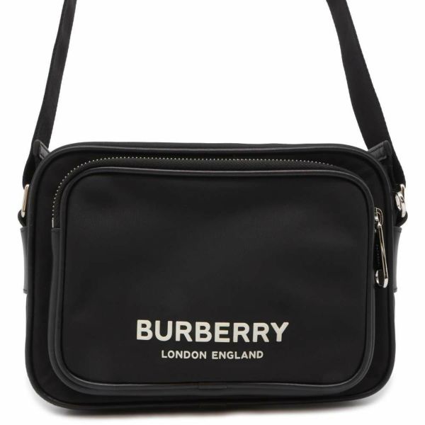 バーバリー ショルダーバッグ ロゴ ナイロン 8049094 BURBERRY バッグ 斜め掛け 黒