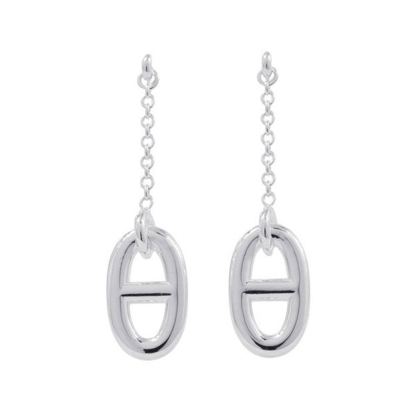 エルメス ピアス シェーヌダンクル ファランドール MM SV925シルバー HERMES ジュエリー