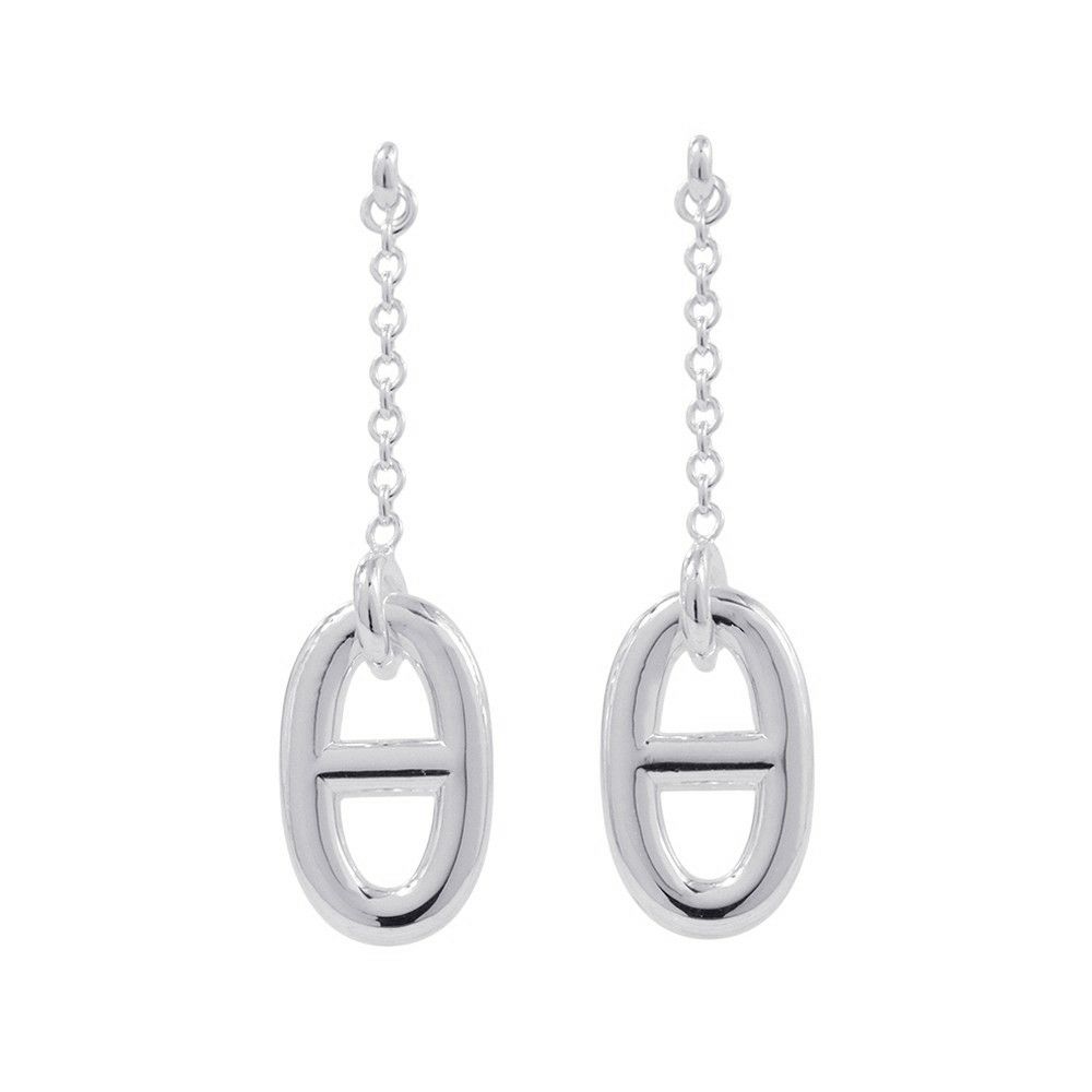 エルメス ピアス シェーヌダンクル ファランドール MM SV925シルバー HERMES ジュエリー