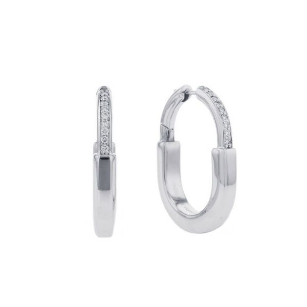 ティファニー ピアス ロック ピアス ミディアム ダイヤモンド 計0.19ct K18WGホワイトゴールド 72342801 Tiffany&Co.