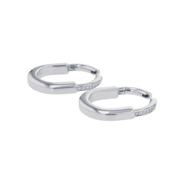 ティファニー ピアス ロック ピアス ミディアム ダイヤモンド 計0.19ct K18WGホワイトゴールド 72342801 Tiffany&Co.