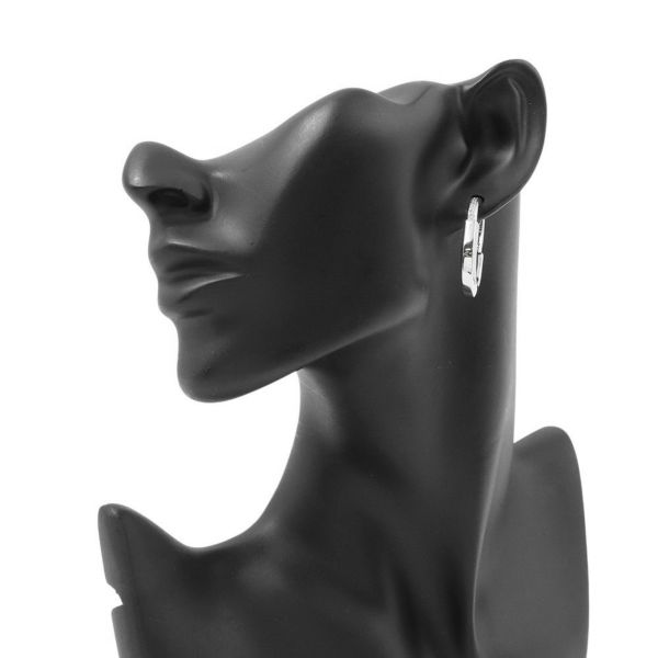 ティファニー ピアス ロック ピアス ミディアム ダイヤモンド 計0.19ct K18WGホワイトゴールド 72342801 Tiffany&Co.