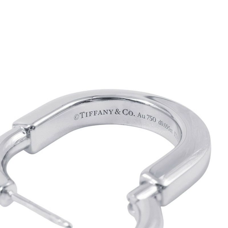 ティファニー ピアス ロック ピアス ミディアム ダイヤモンド 計0.19ct K18WGホワイトゴールド 72342801 Tiffany&Co.