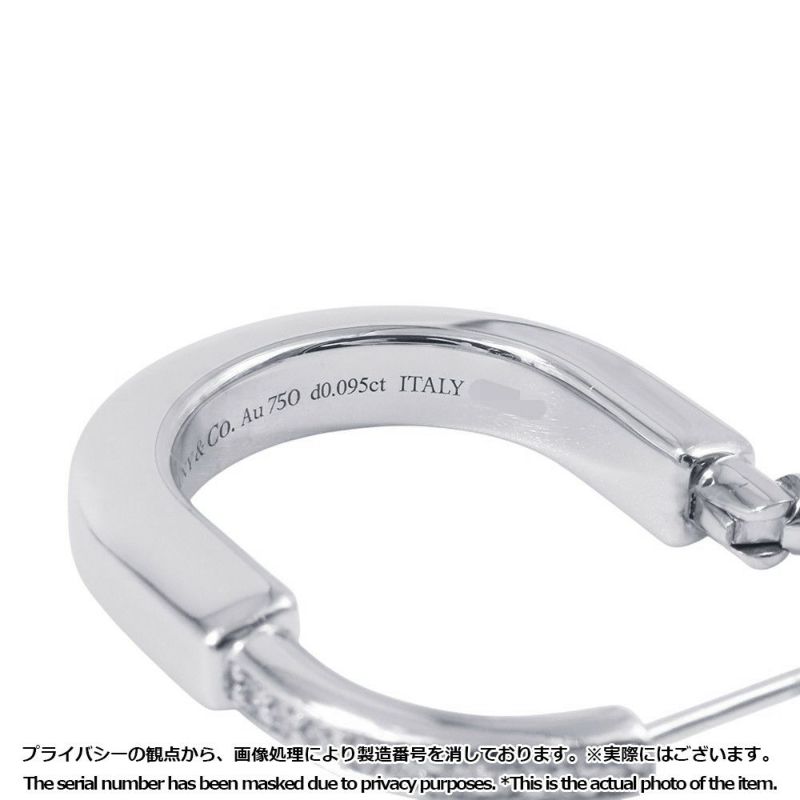ティファニー ピアス ロック ピアス ミディアム ダイヤモンド 計0.19ct K18WGホワイトゴールド 72342801 Tiffany&Co.
