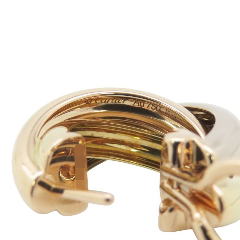 カルティエ ピアス トリニティ クラシックモデル MM K18YG/K18PG/K18WG 80083231 ジュエリー イヤリング