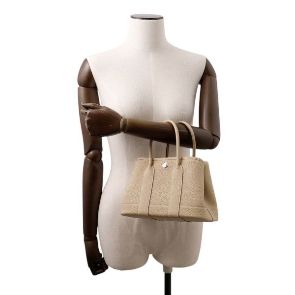 エルメス トートバッグ ネオ・ガーデン 23 ガーデンパーティ トレンチ/シルバー金具 ネゴンダ K刻印