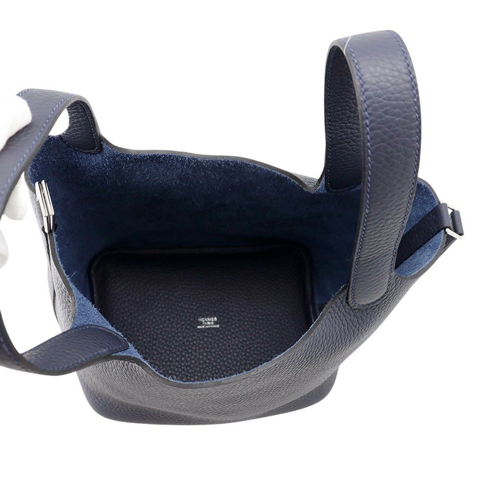 エルメス ハンドバッグ ピコタンロックPM ブルーニュイ/シルバー金具 トリヨンクレマンス K刻印 HERMES トートバッグ