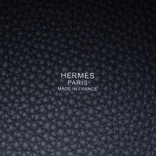 エルメス ハンドバッグ ピコタンロックPM ブルーニュイ/シルバー金具 トリヨンクレマンス K刻印 HERMES トートバッグ
